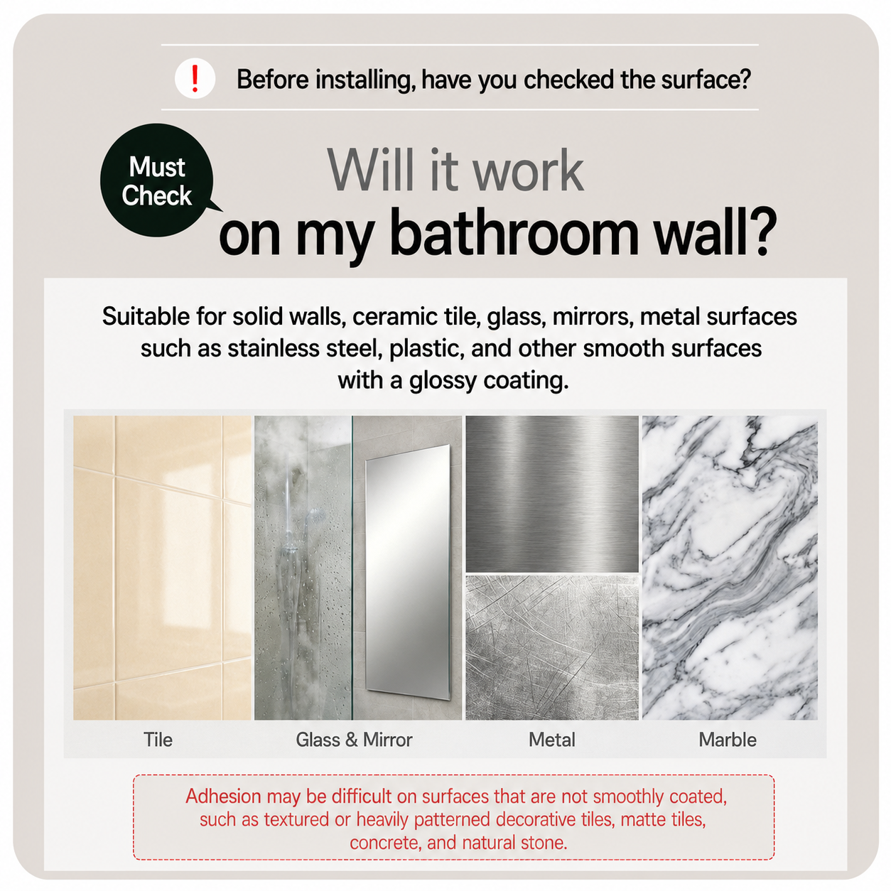 No-Drill Aluminum Bathroom Corner Shelf