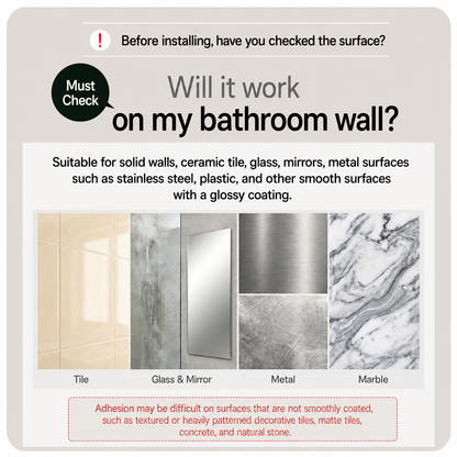 No-Drill Aluminum Bathroom Corner Shelf