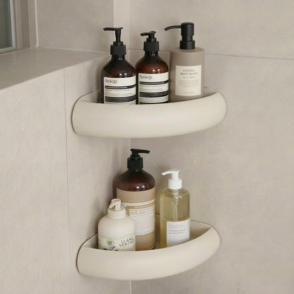 No-Drill Aluminum Bathroom Corner Shelf