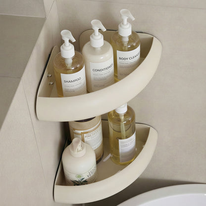 No-Drill Aluminum Bathroom Corner Shelf