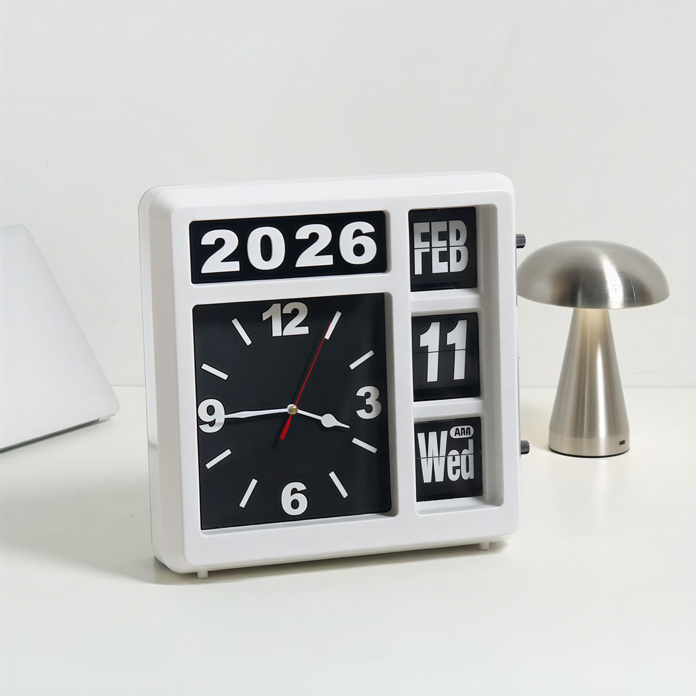 Wemble Silent Flip Perpetual Calendar Wall Clock