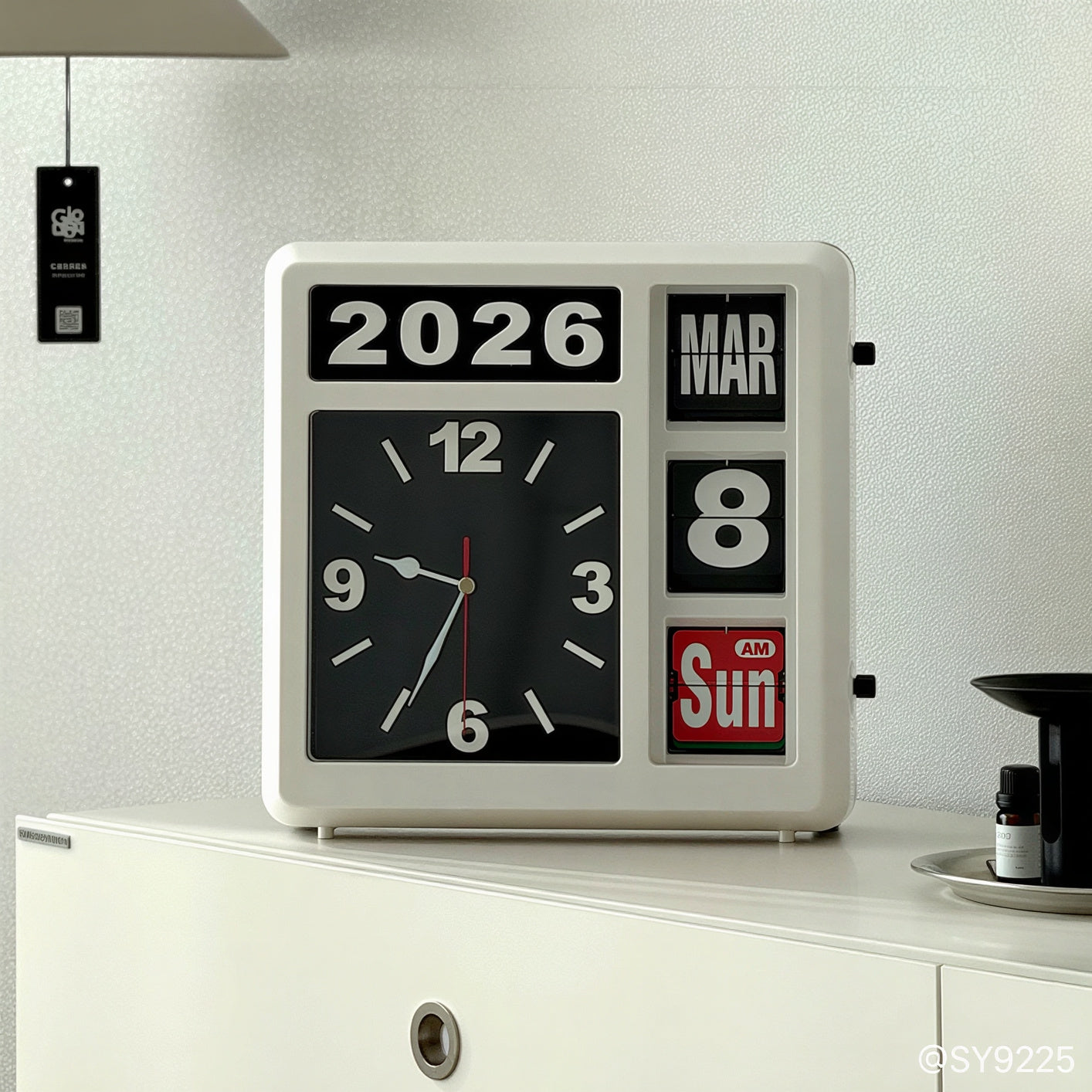 Wemble Silent Flip Perpetual Calendar Wall Clock