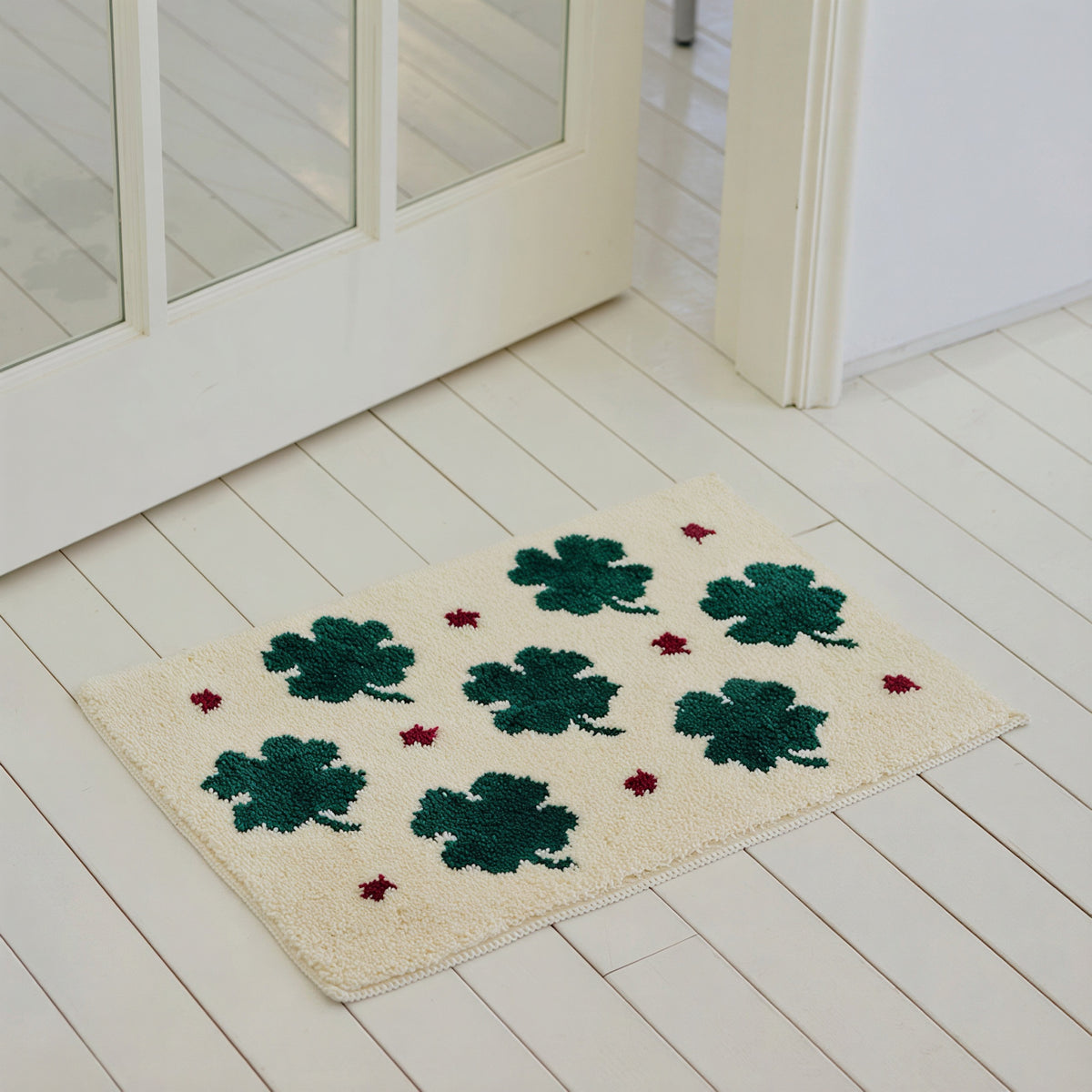 Clover Cream Mini Rug