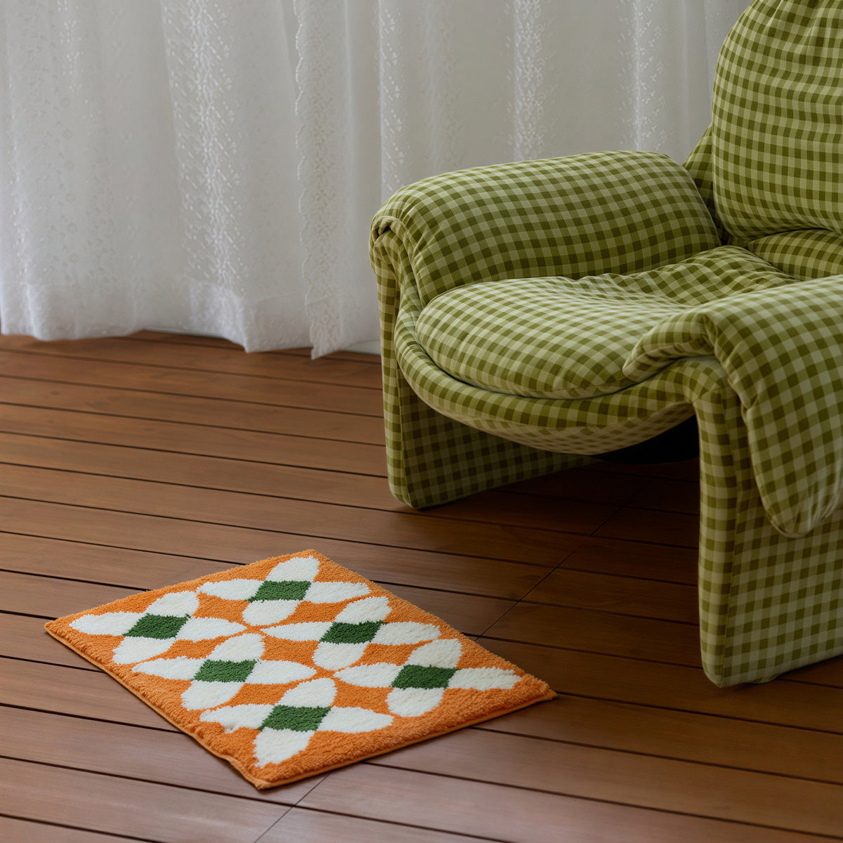 Tangerine Diamond Mini Rug