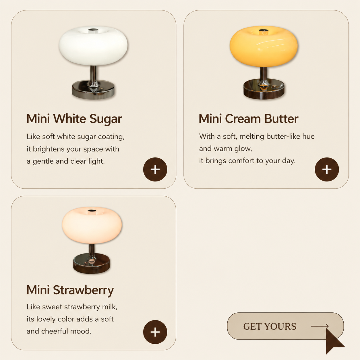 Mini Glazed Donut LED Lamp