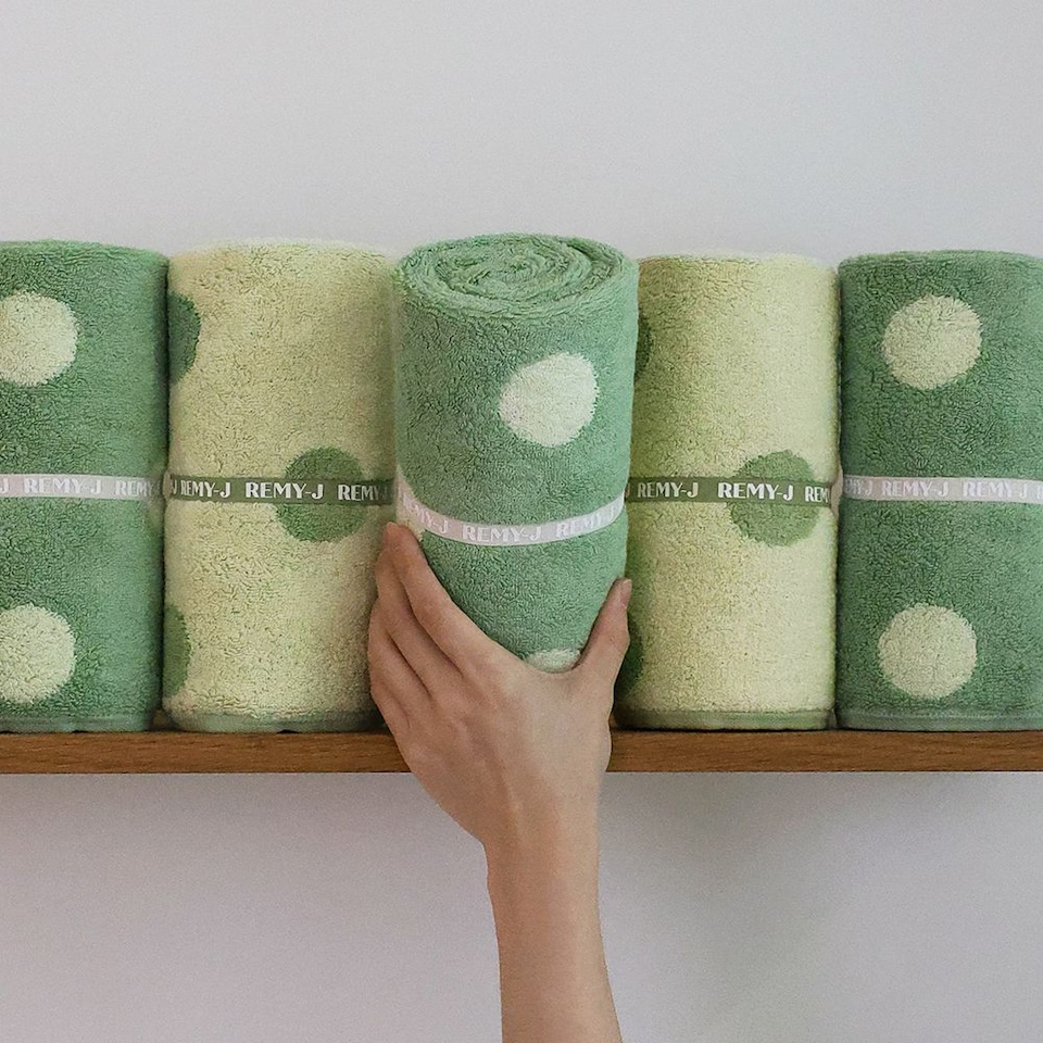 Dot Lemon Sabi Modal Tencel Banded Towel Set (5-Piece)