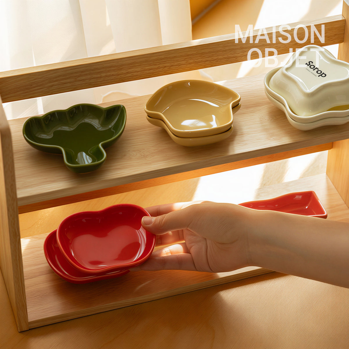 Playful Ceramic Snack Plate Set