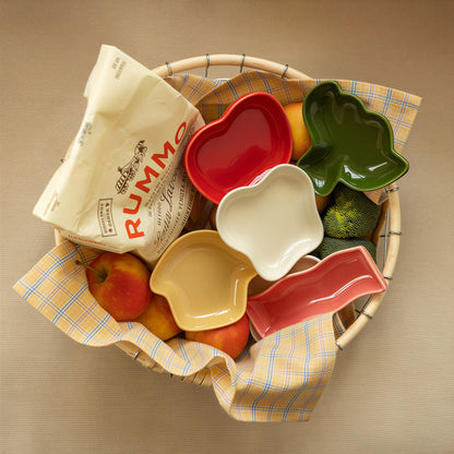 Playful Ceramic Snack Plate Set