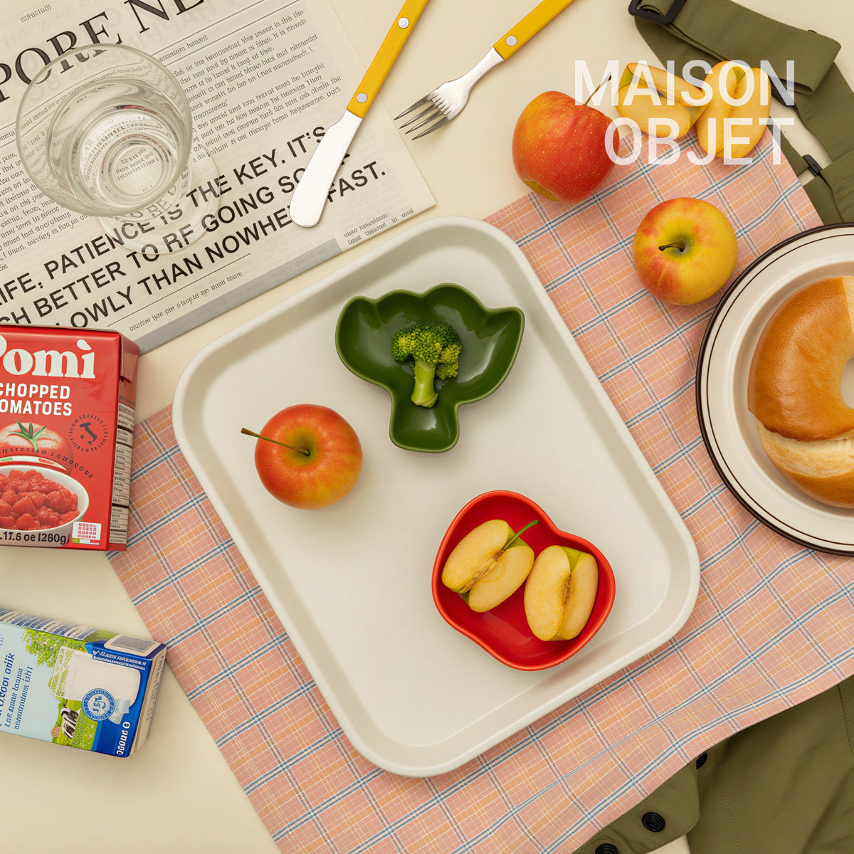 Playful Ceramic Snack Plate Set
