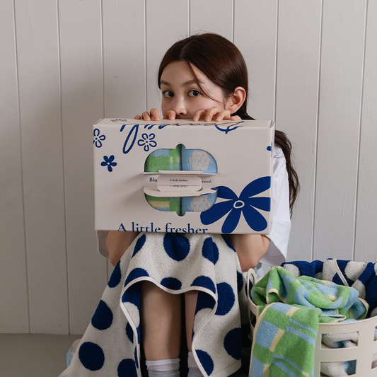 Blue Garden 40s Combed Cotton Hotel Towel Gift Set (4-Piece)