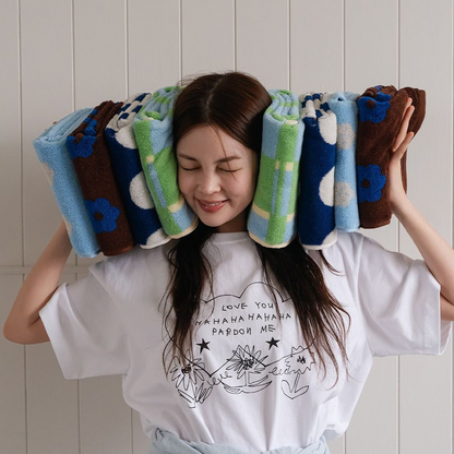 Blue Garden 40s Combed Cotton Hotel Towel Gift Set (4-Piece)
