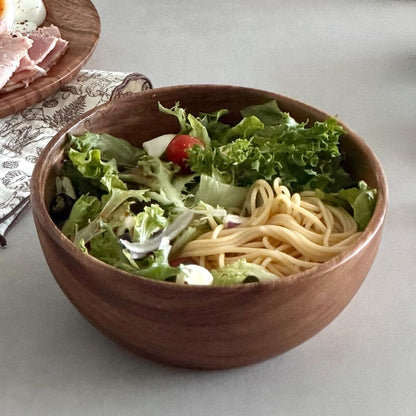 Acacia Wood Slim Salad Bowl