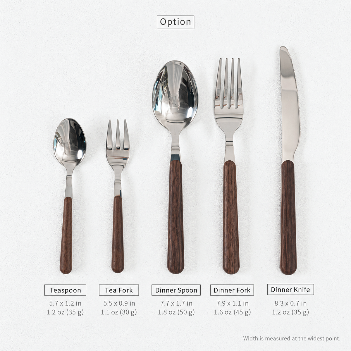 Walnut Handle Flatware