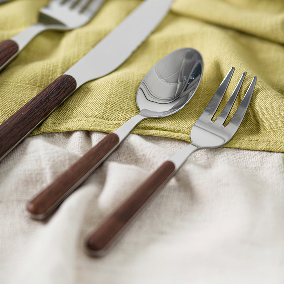 Walnut Handle Flatware