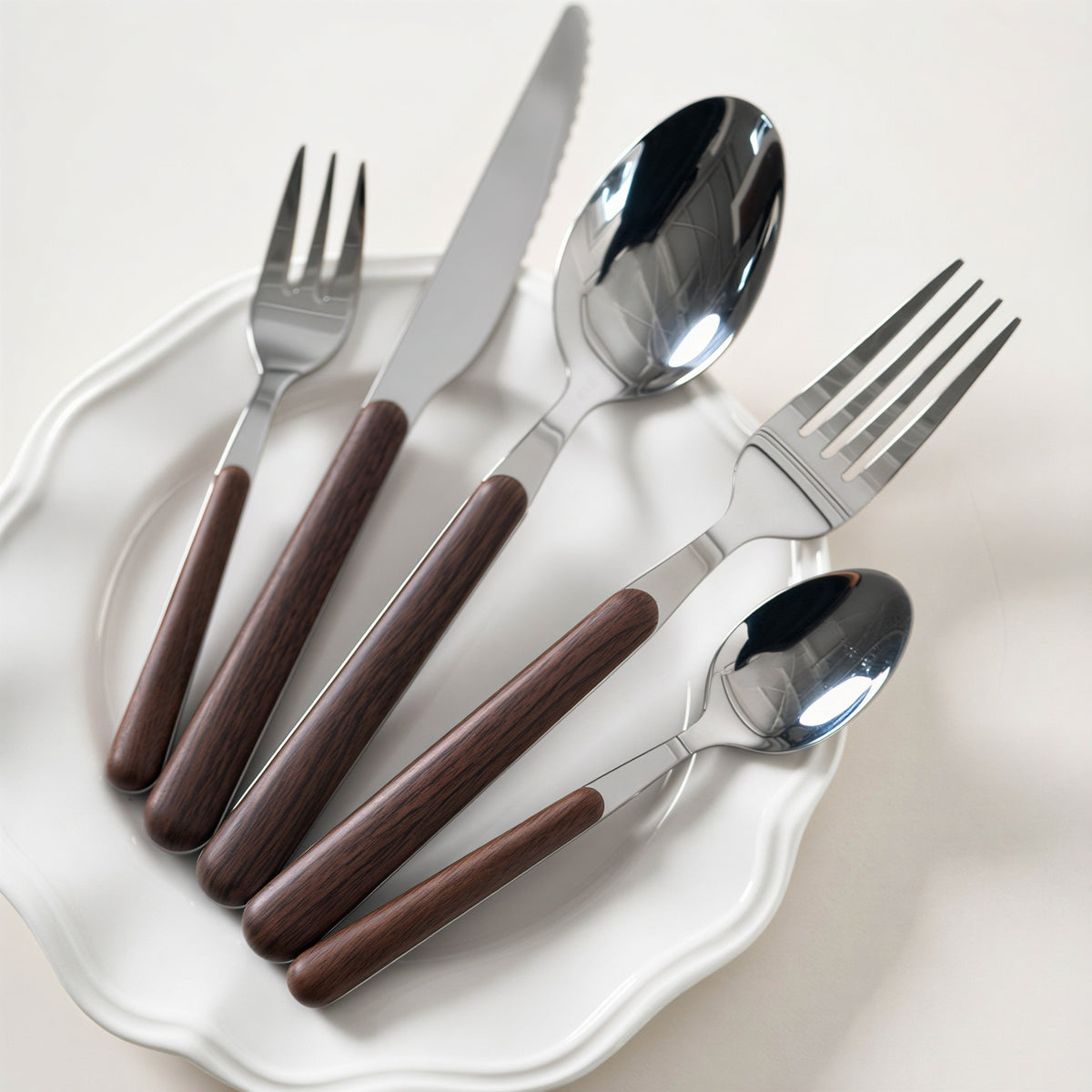 Walnut Handle Flatware