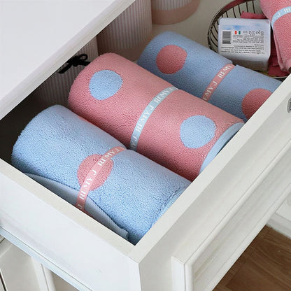 Dot Cotton Candy Modal Tencel Banded Towel Set (5-Piece)