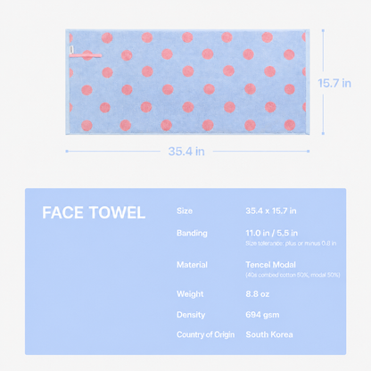 Dot Cotton Candy Modal Tencel Banded Towel Set (5-Piece)