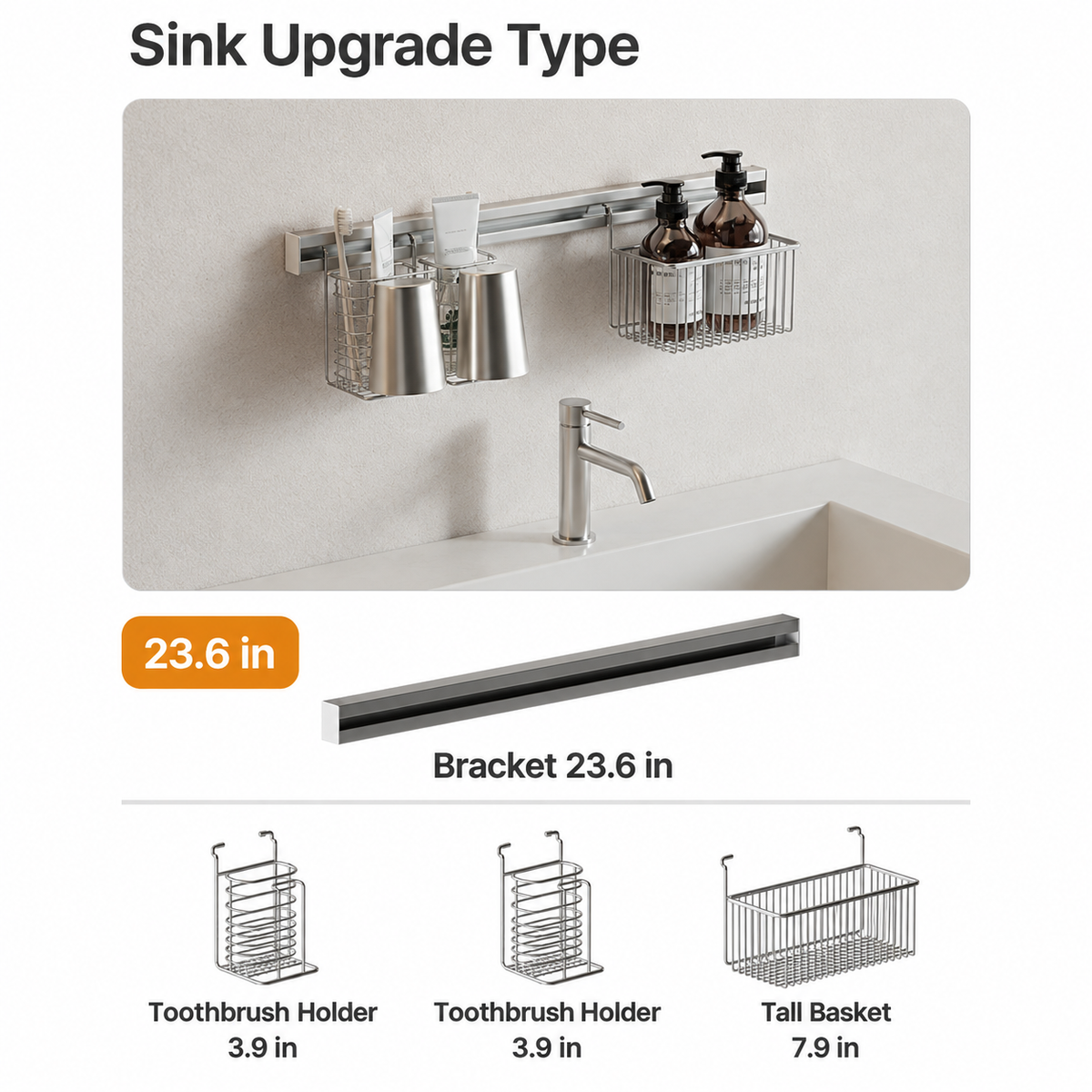 Modular Wall Rail Storage Organizer