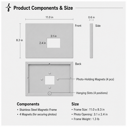 Stainless Steel Magnetic Archive Frame