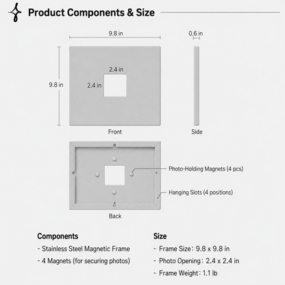 Stainless Steel Magnetic Archive Frame