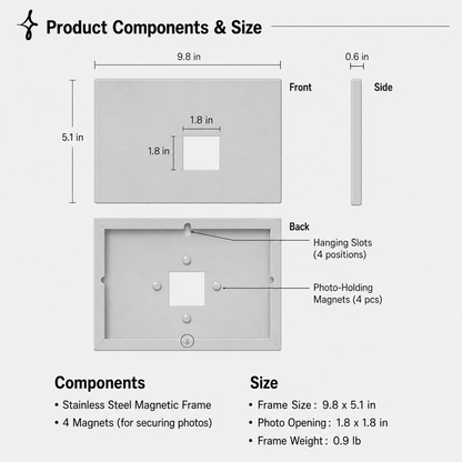 Stainless Steel Magnetic Archive Frame