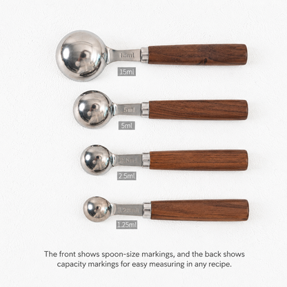 Walnut Handle Measuring Spoons (Set of 4)