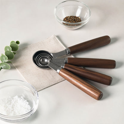 Walnut Handle Measuring Spoons (Set of 4)