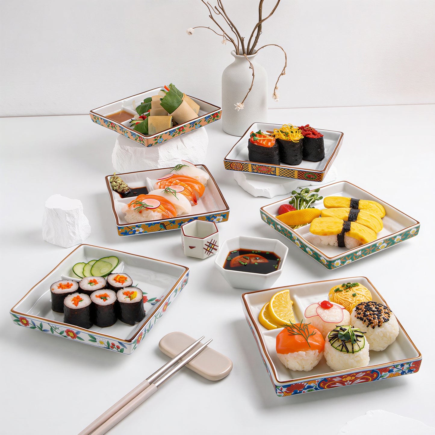Square Divided Sushi Plate
