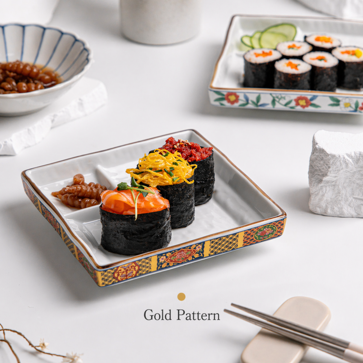 Square Divided Sushi Plate