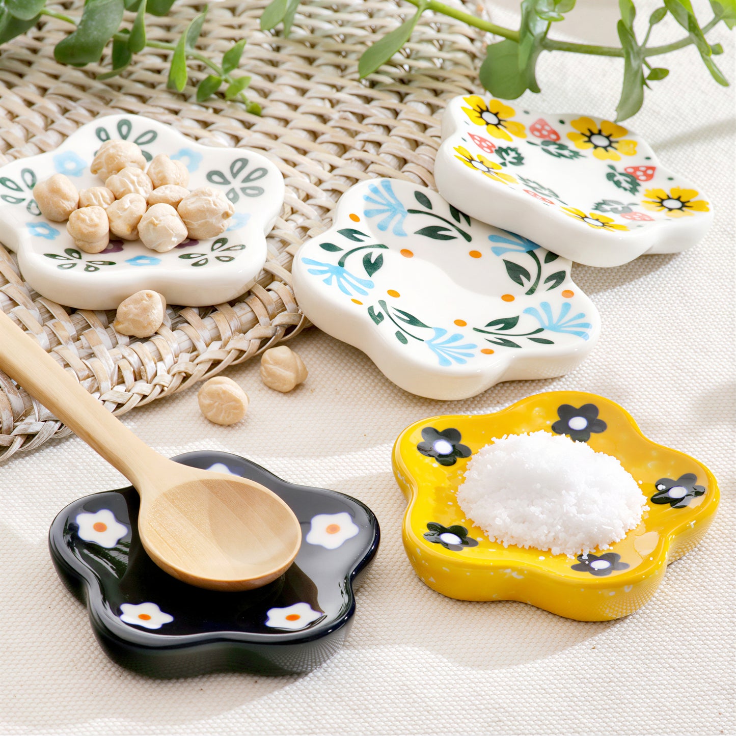 Floral Spoon Rest Set (5-Piece)