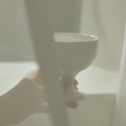 Blooming Ceramic Goblet Cup Set for 2