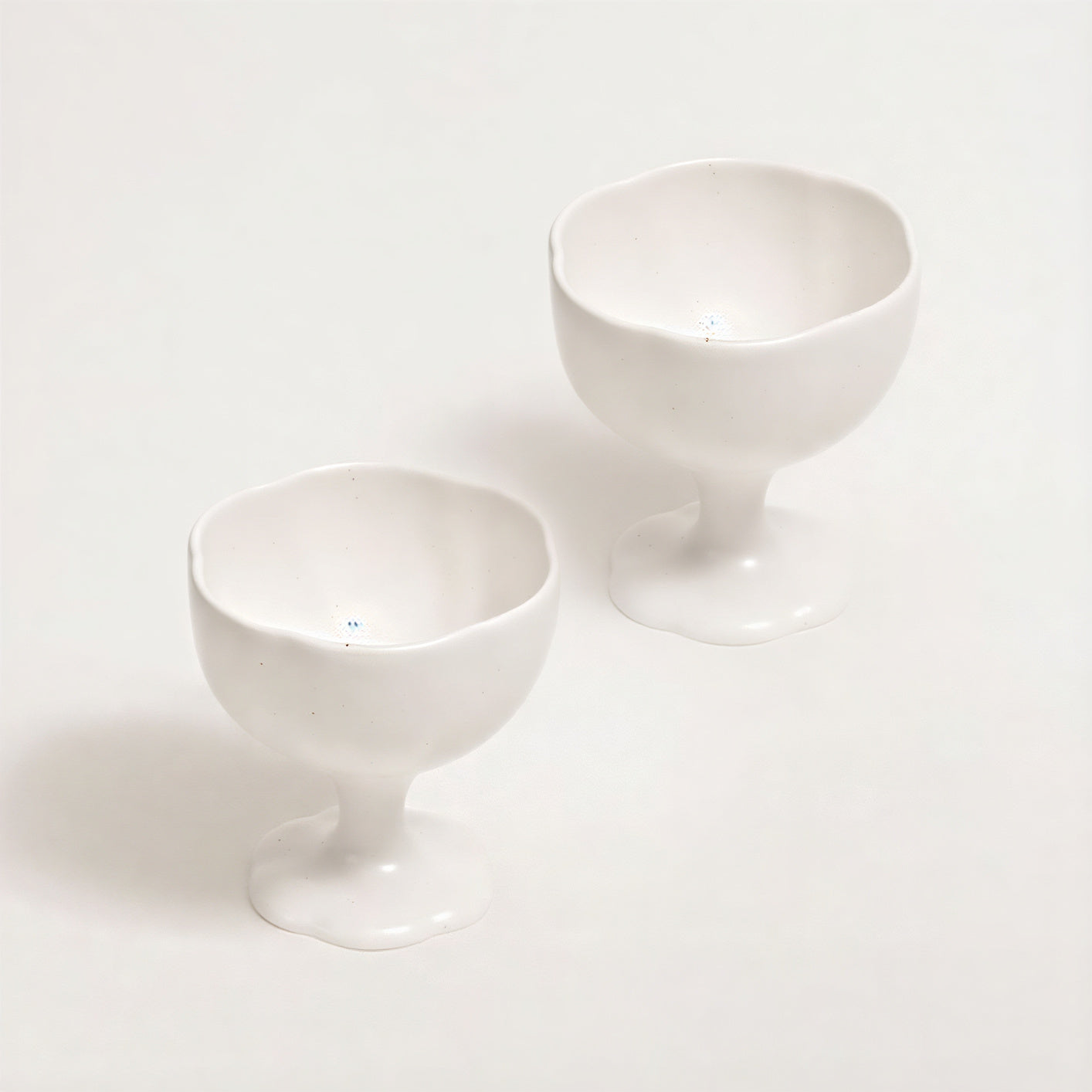 Blooming Ceramic Goblet Cup Set for 2