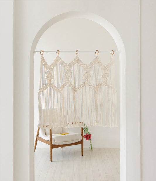 Handwoven Macramé Curtain