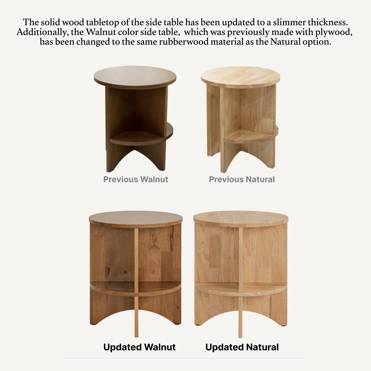 Round Wood Side Table with Built-in Bookshelf - image 9 of 9