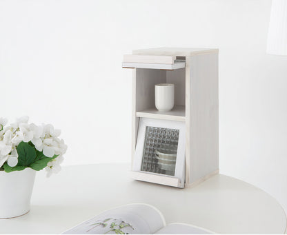 Mini Wood Cabinet with Glass Doors