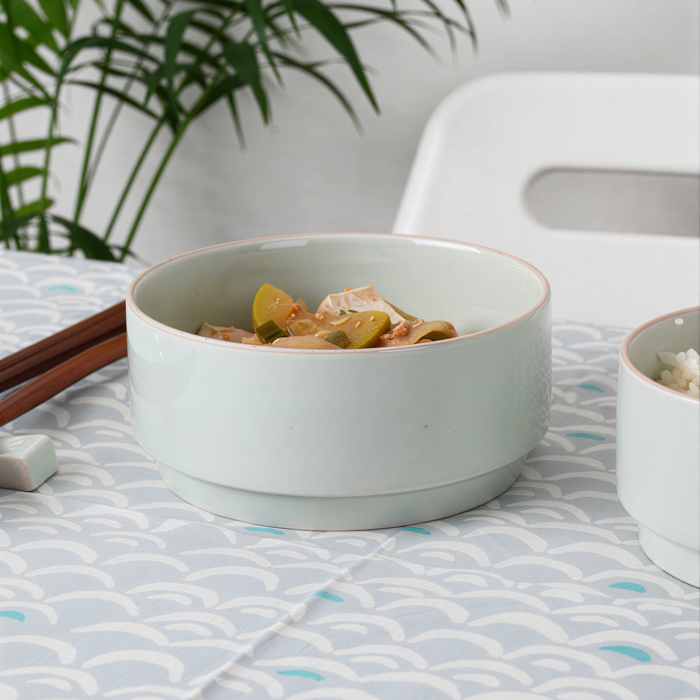 Olheum Stoneware Soup Bowl - lifestyle