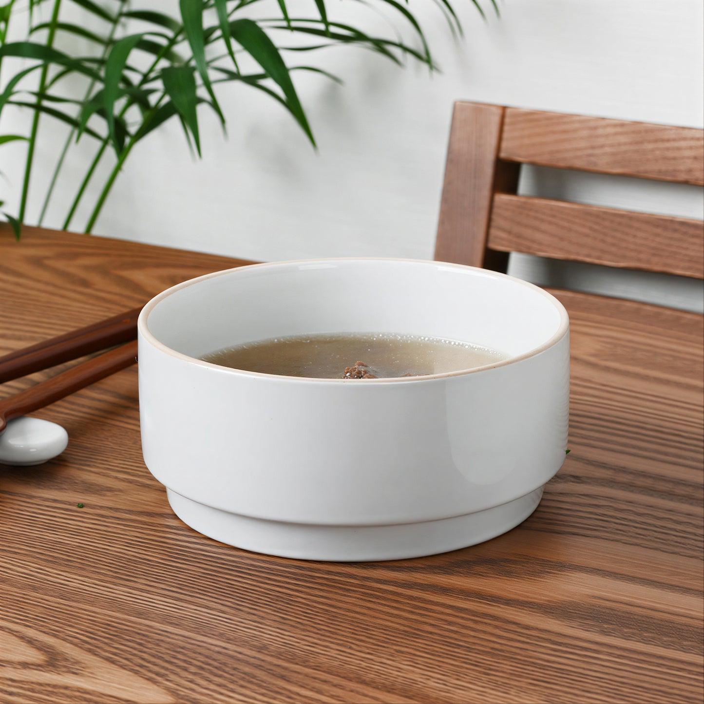 Olheum Stoneware Soup Bowl - detail view