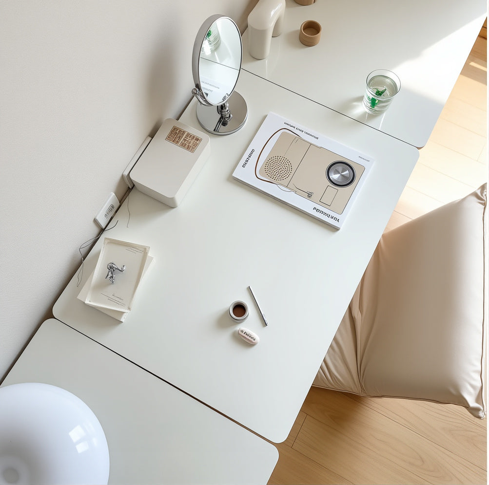 Soft Edge Folding Low Table - lifestyle