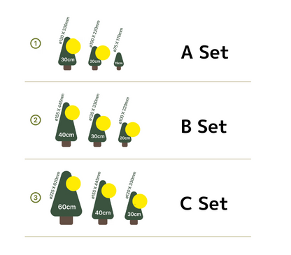 Mini Christmas Tree Set of 3