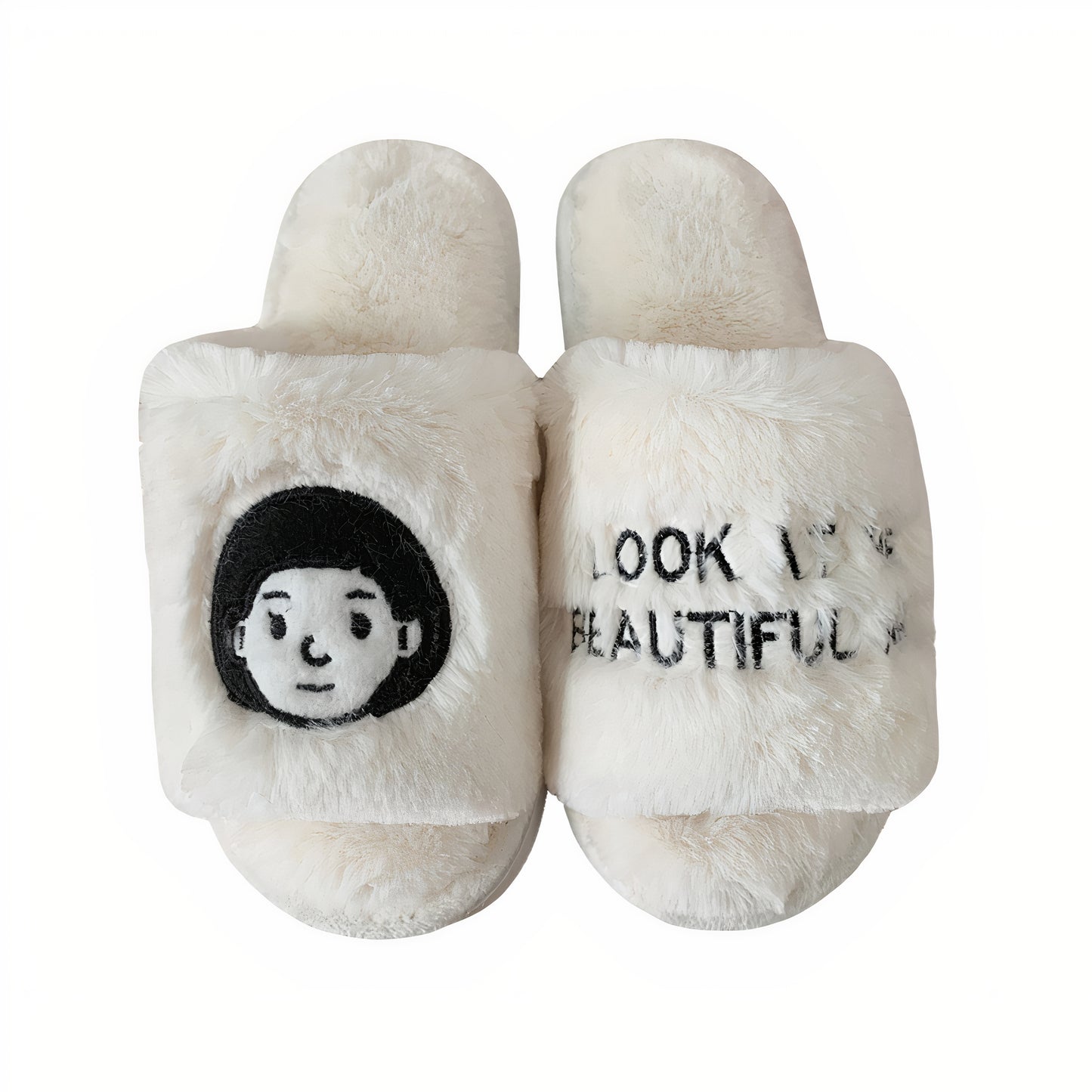 Cozy Faux-Fur Couple Character Slippers - image 7 of 7