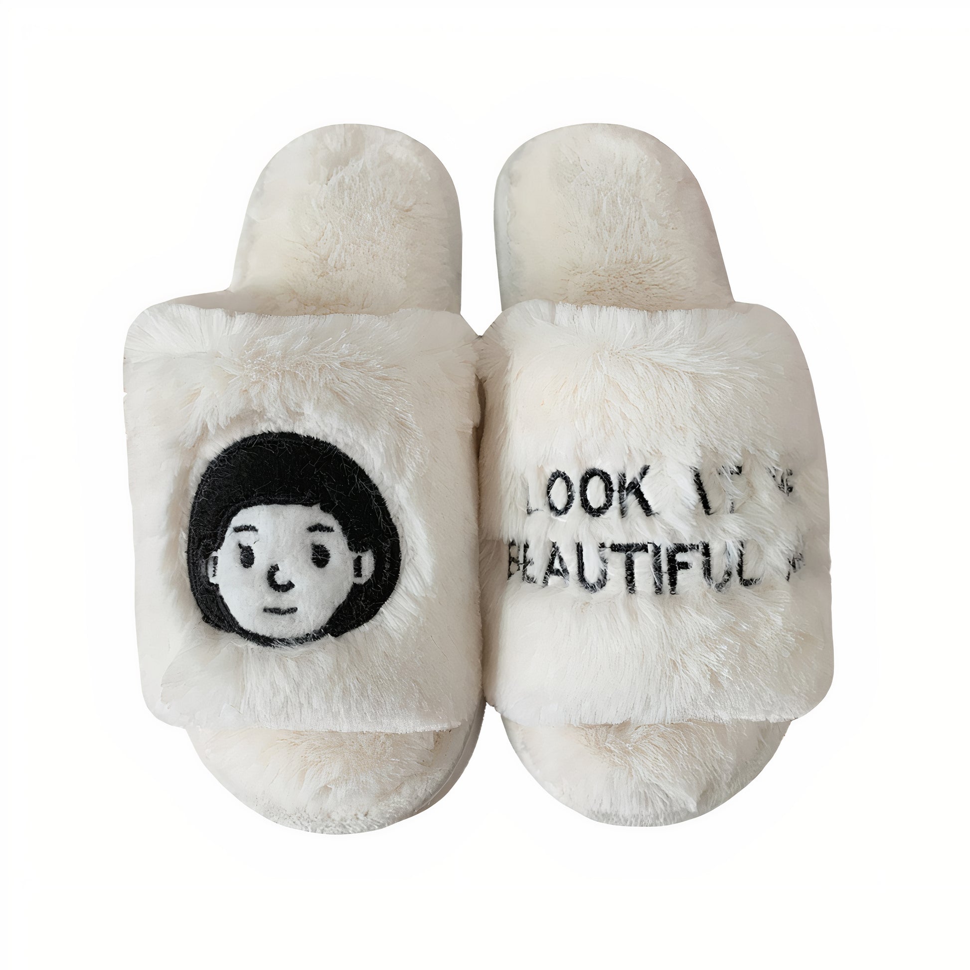Cozy Faux-Fur Couple Character Slippers - image 7 of 7