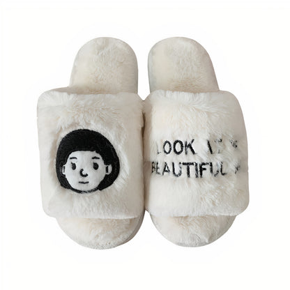 Cozy Faux-Fur Couple Character Slippers - image 7 of 7