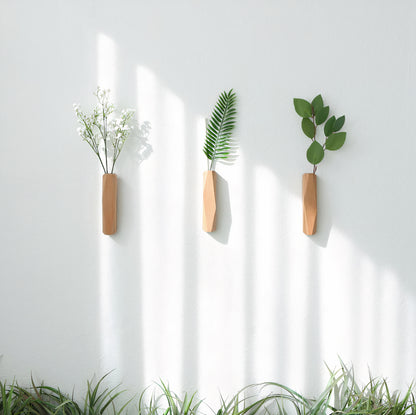 Wall-Mounted Wooden Diffuser Vase