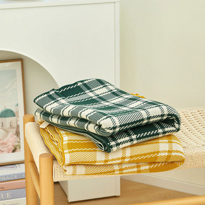 Check Knit Blanket