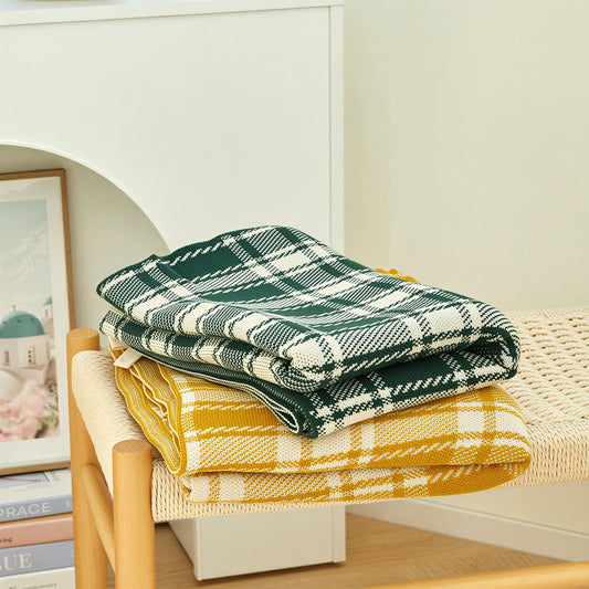 Check Knit Blanket