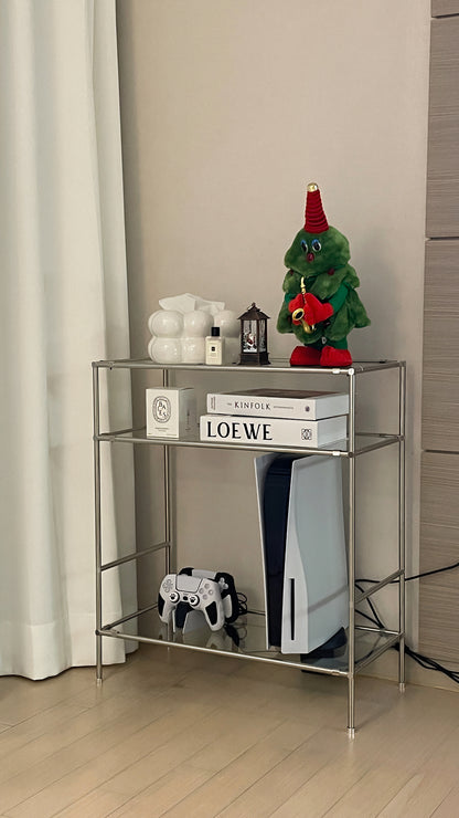 3-Tier Modular Glass Side Table
