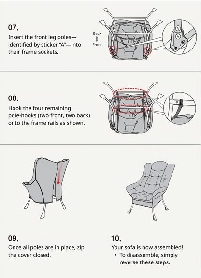Padded Micro-Suede Lounge Chair