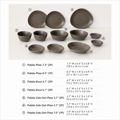 Pebble Dinnerware Set for 2 (12-Piece)