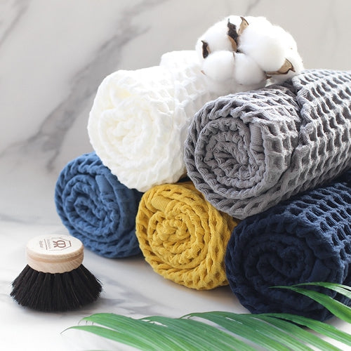 Quick-Dry Antibacterial Waffle Towels (5-Pack) - detail view
