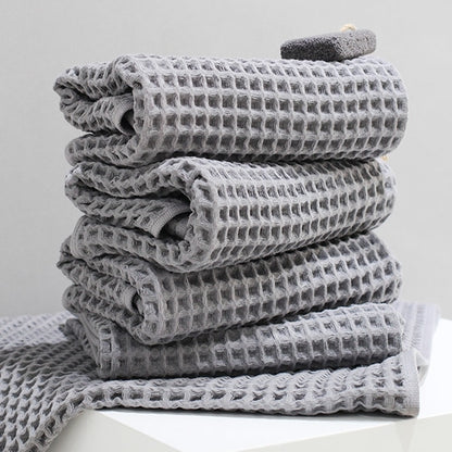 Quick-Dry Antibacterial Waffle Towels (5-Pack) - close up
